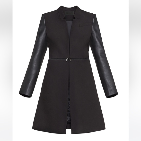 NWT BCBG Max Azria Black Arelia Faux Leather Jacket - Picture 2 of 8